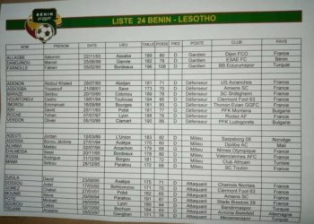 Football/Bénin Éliminatoires CAN 2021: Les 24 de Michel Dussuyer face au Lesotho le 14 novembre prochain