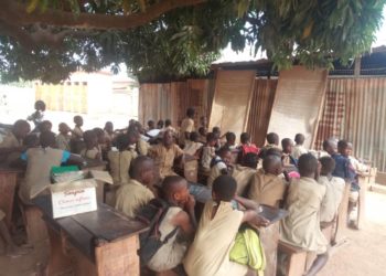BÉNIN/ÉDUCATION: Par manque d’infrastructures, les écoliers reçoivent l’instruction à l’air libre à l’Epp Titirou