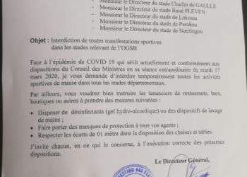 Sport/ Covid19 : Les manifestations sportives interdites dans les stades du Bénin