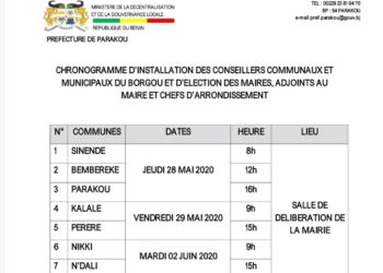 BÉNIN/APRÈS LES RÉSULTATS DES COMMUNALES : Parakou connait son maire dans quelques heures. (Découvrez le programme d’installation des conseils communaux dans le Borgou)