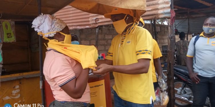 Parakou/Lutte contre la Covid-19: MTN sensibilise et appuie la population.