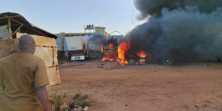 Incendie à Parakou : Quatre camions partis en fumée.
