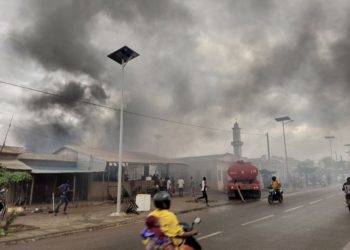 Parakou : Le marché Zongo en feu