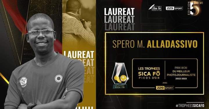 Trophées Sica-fô : Spero Marius Alladassivo distingué meilleur photojournaliste.