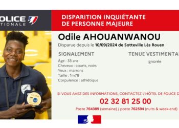 France : Odile Ahouanwannou introuvable depuis le 10 septembre