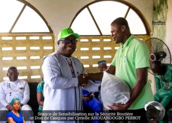 Bloc Républicain et sécurité routière : Cyrielle Ahouandogbo en action pour les citoyens