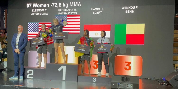 Le Bénin brille au mondial de MMA 2024 : Une médaille historique pour Premya Wankou